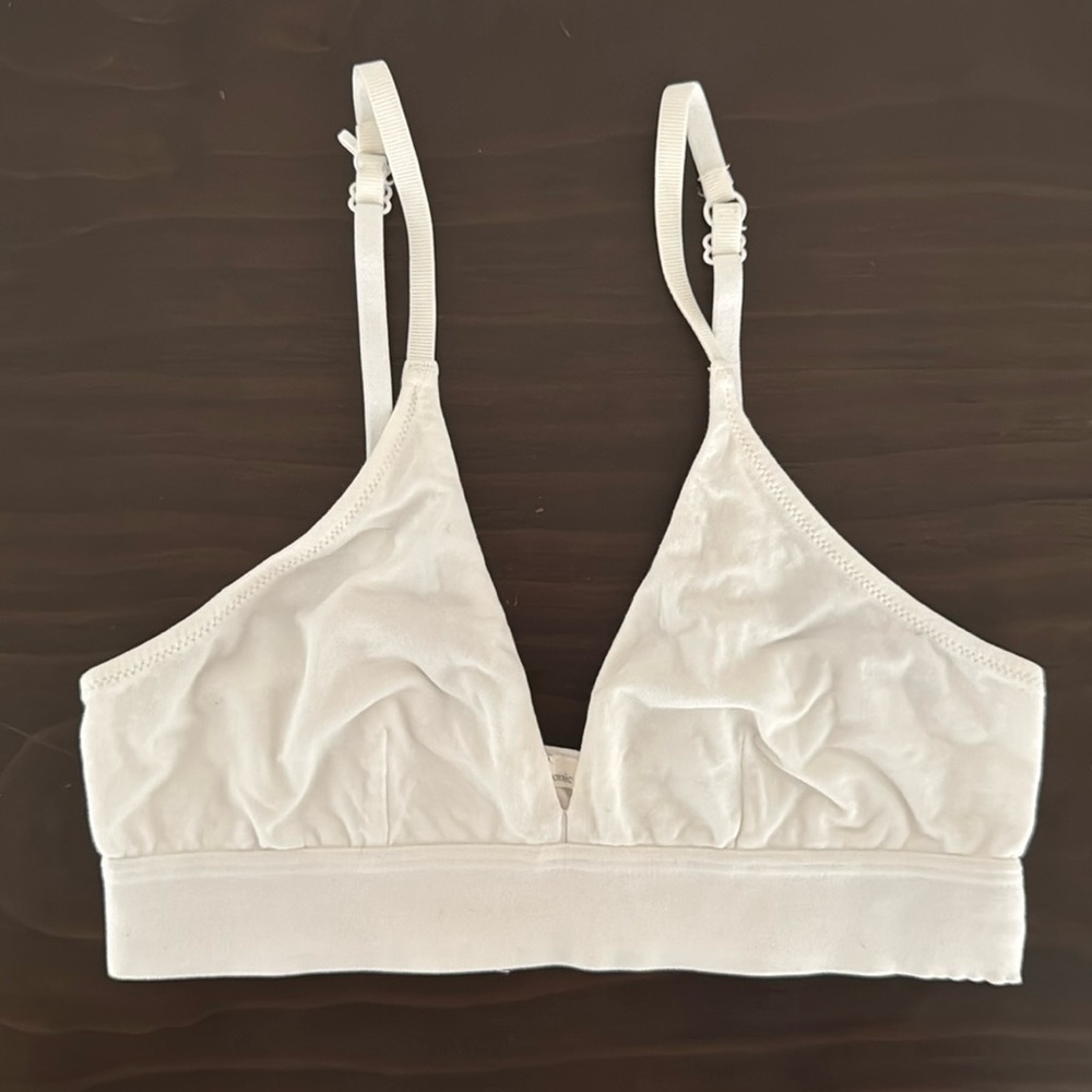 Skin Organics White Bralette, size Small